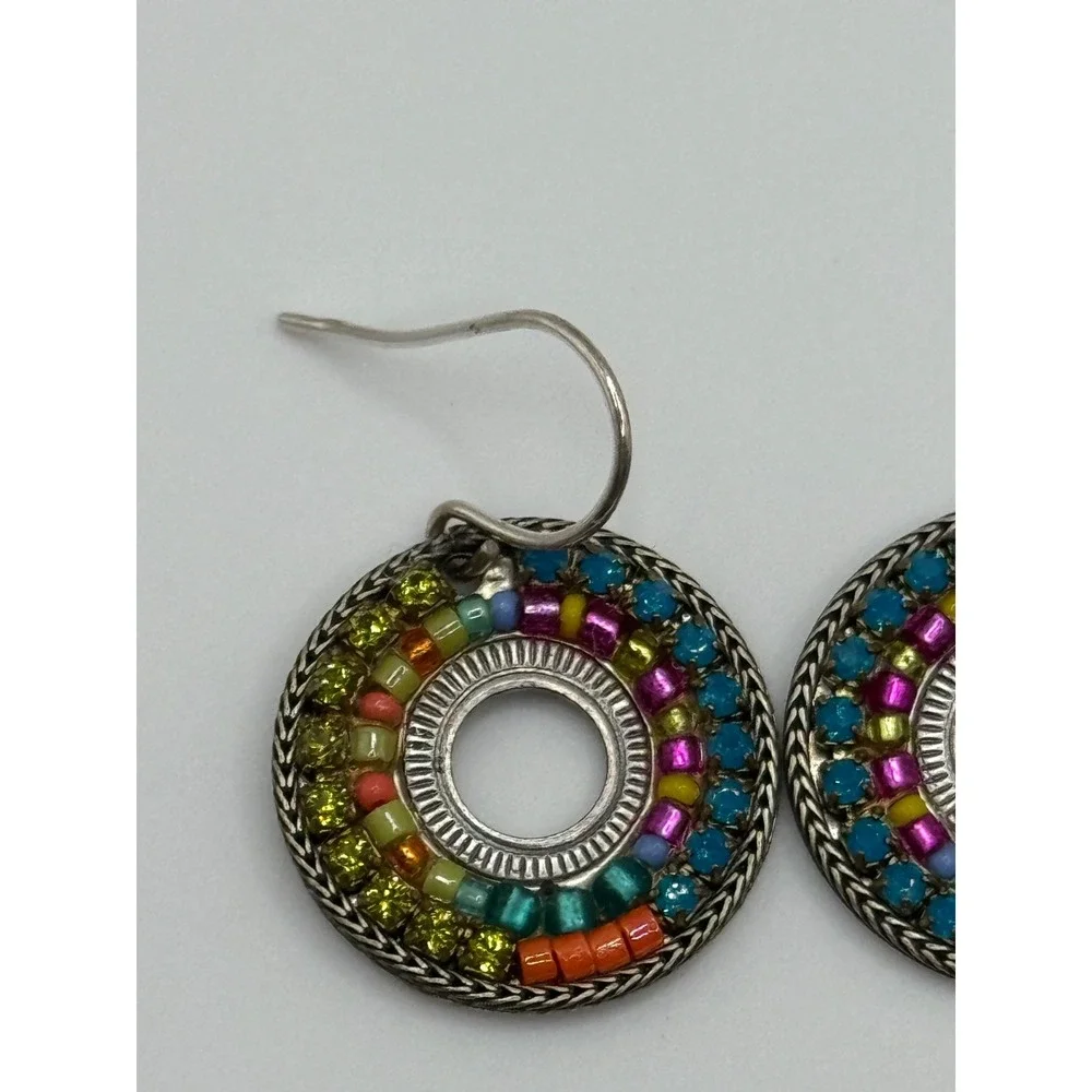 Firefly Multicolor‎ Crystal Rhinestone Circle Bracelet & Earrings